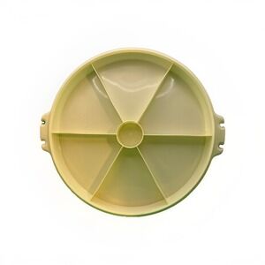 Vintage (1954) 405-1 Divided Veggie/Fruit Tray w/ Lid 13 inch Millionaire Lime